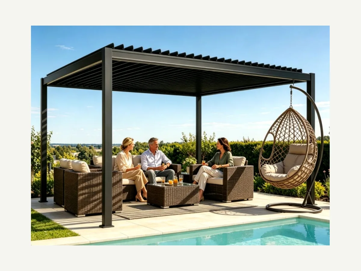 Steel Louvered Pergola HJX-PS2026002 wholesale product